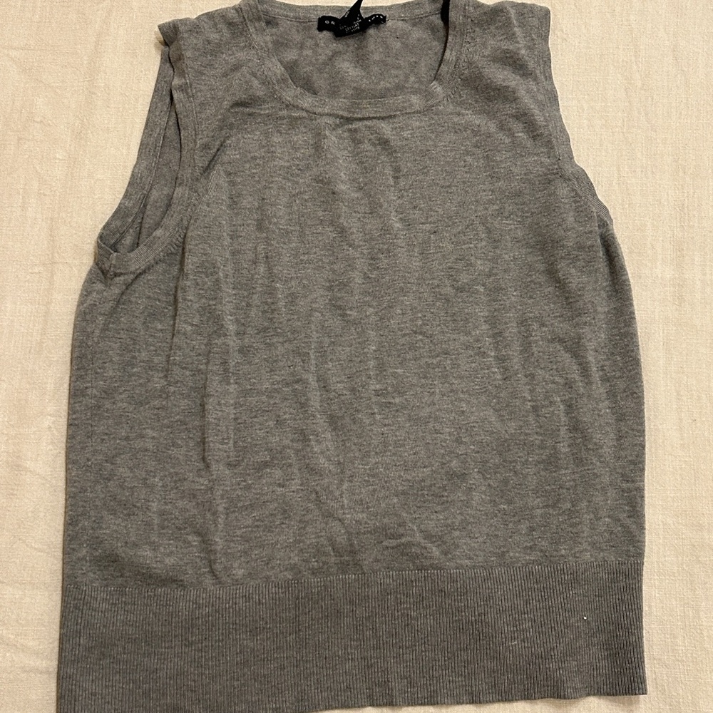 Classic Gray Sleeveless Women's Sweater Vest Top
